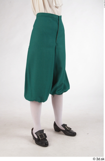  Photos Woman in Medieval civilian dress 1 Medieval clothing green leather shoes leg trousers upper body 0001.jpg